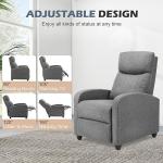 Sweetcrispy Adjustable Massage Recliner Chair, Cool Gray