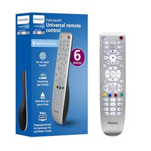 Philips Backlit Universal Remote for Multiple Devices
