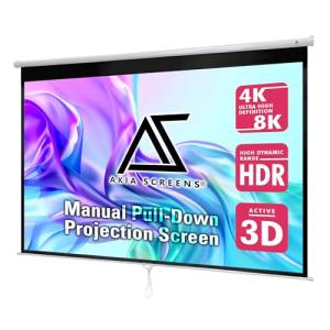 Akia 110-Inch Manual Pull Down Projector Screen