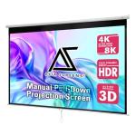 Akia 110-Inch Manual Pull Down Projector Screen