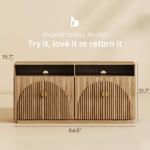 65" Mid Century Modern TV Stand with Storage