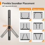 Perlegear Adjustable Soundbar Mount for TV