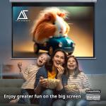 Akia 110-Inch Manual Pull Down Projector Screen