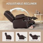 Oversized Faux Leather Rocker Recliner Chair