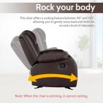 Oversized Faux Leather Rocker Recliner Chair