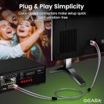 25FT Shielded Braided RCA Cable for Audio