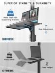 BONTEC Rolling Mobile TV Stand for 23-60 Inch TVs
