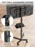 BONTEC Rolling Mobile TV Stand for 23-60 Inch TVs