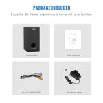 BESTISAN 6.5'' Powered Side Firing Subwoofer