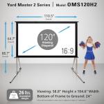 Elite Screens 120-Inch Portable Movie Projector Screen