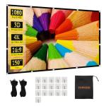 TOWOND 150-Inch Outdoor Indoor Projector Screen