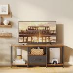 JARHETUN 55 Inch TV Stand with Fabric Drawer