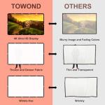 TOWOND 150-Inch Outdoor Indoor Projector Screen