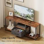 JARHETUN 55 Inch TV Stand with Fabric Drawer