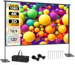 120-Inch Portable Outdoor Projector Screen with Stand