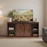 Farmhouse 65-Inch TV Stand with Storage Shelves