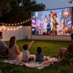 120-Inch Portable Outdoor Projector Screen with Stand