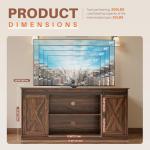 Farmhouse 65-Inch TV Stand with Storage Shelves