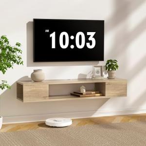 GHC Wall Mounted TV Stand with Storage Shelf