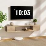 GHC Wall Mounted TV Stand with Storage Shelf