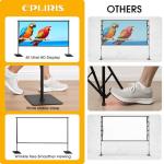 120-Inch Portable Outdoor Projector Screen with Stand