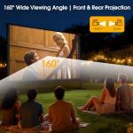 120-Inch Portable Outdoor Projector Screen with Stand