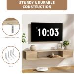 GHC Wall Mounted TV Stand with Storage Shelf