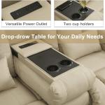 URRED Power Reclining Loveseat with Massage & Heat