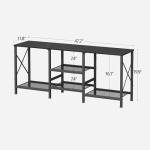JARHETUN Black TV Stand for 55-Inch TV