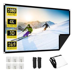 60 Inch Portable 4K Projector Screen for Outdoor Movies