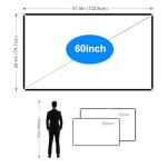 60 Inch Portable 4K Projector Screen for Outdoor Movies