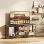 JARHETUN Black TV Stand for 55-Inch TV