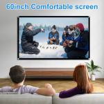 60 Inch Portable 4K Projector Screen for Outdoor Movies