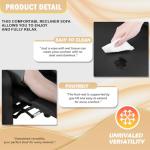 Black Leather Recliner Chair with Lumbar Support