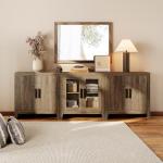 WAMPAT Modular Farmhouse TV Stand for 85-Inch TVs