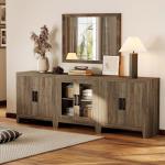 WAMPAT Modular Farmhouse TV Stand for 85-Inch TVs