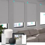 Smart Motorized Cellular Shades with Remote Control