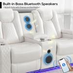 Power Recliner Loveseat with Bass Speakers and LED Lights