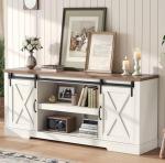 Amerlife 66" Farmhouse TV Stand with Storage