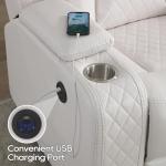 Power Recliner Loveseat with Bass Speakers and LED Lights