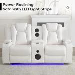 Power Recliner Loveseat with Bass Speakers and LED Lights