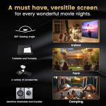 100-Inch Foldable Projector Screen for Home Cinema