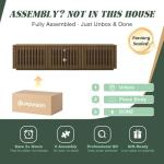 POVISON Mid Century Modern TV Stand with Storage