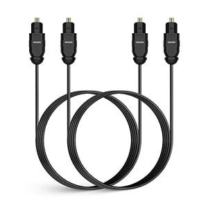 2-Pack 6ft Slim Digital Optical Audio Cables