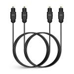 2-Pack 6ft Slim Digital Optical Audio Cables