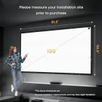 100-Inch Foldable Projector Screen for Home Cinema