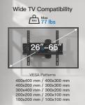 Pipishell Full Motion TV Wall Mount 26-65 Inch