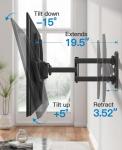 Pipishell Full Motion TV Wall Mount 26-65 Inch