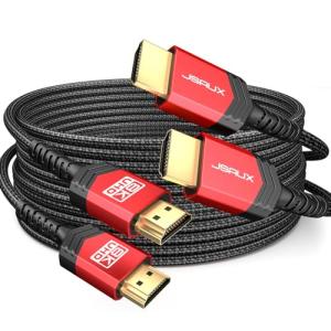 JSAUX 8K HDMI 2.1 Cables 10FT 2-Pack