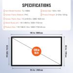 VEVOR 130-Inch Outdoor Fixed Frame Projector Screen